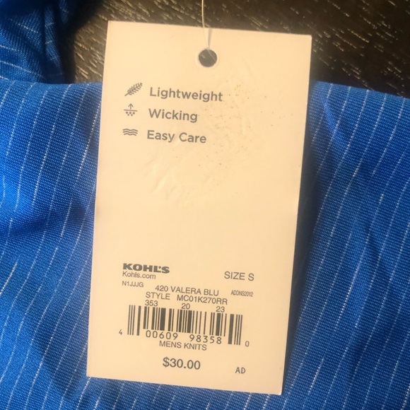 Croft & Borrow quick dry blue polo - size small men’s - Picture 5 of 9